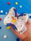 Laço escolar azul e branco Magali