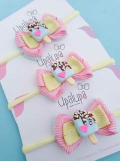 Faixa candy sorvetinho com calda (7cm) - Laços Upalupa