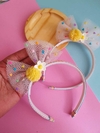 Tiara de tule com corações