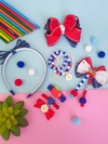 Kit escolar Vermelho e azul
