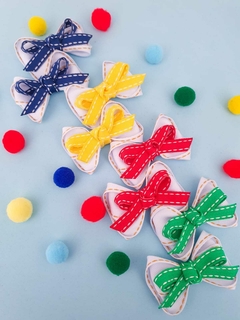 Par de laço escolar colorê - 7cm - comprar online