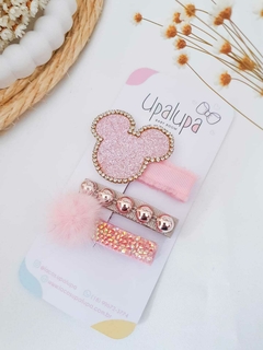 Imagem do Par de hair clip cristal minnie
