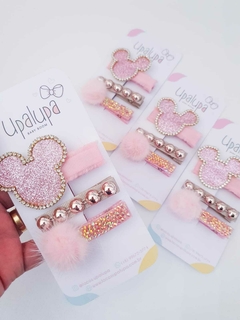 Par de hair clip cristal minnie na internet