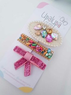 Hair clip pedraria luxo - loja online