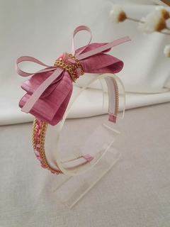 Tiara de luxo rosê cristal