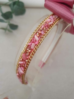 Tiara de luxo rosê cristal - comprar online