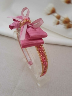 Tiara de luxo rosê cristal - comprar online