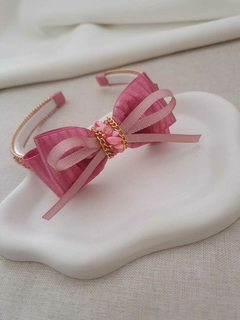 Tiara de luxo rosê cristal na internet