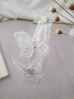Imagem do Tiara de borboleta branca lise