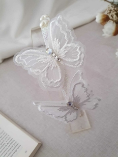 Tiara de borboleta branca lise - comprar online