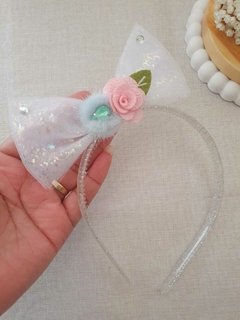 Tiara de tule conto de fadas - Laços Upalupa