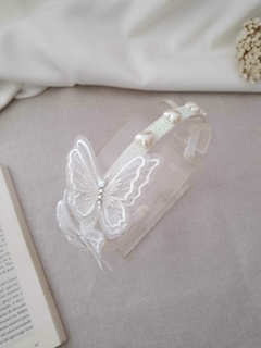 Tiara de borboleta branca lise na internet