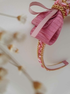 Tiara de luxo rosê cristal - Laços Upalupa