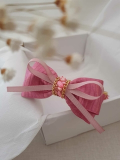 Tiara de luxo rosê cristal - Laços Upalupa