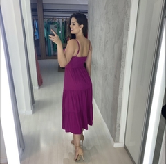 Vestido Jéssica Midi - Fúcsia - Closet RC Atacado