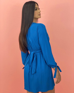 Vestido Marília - Azul Petróleo - Closet RC Atacado