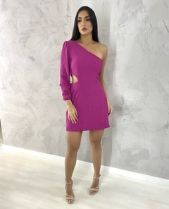 Vestido Luna em Duna - Fúcsia - Closet RC Atacado