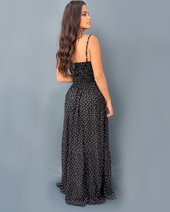 Vestido Camila - Poá Bolinha Preto - comprar online