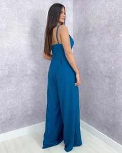 Macacão Ivete - Azul Petróleo - comprar online