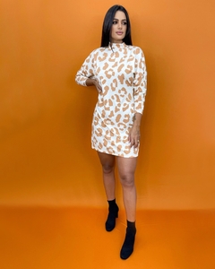 Vestido Fabíola - Animal Print Claro na internet
