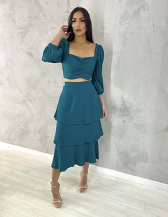 Cropped Olga em Duna - Verde Esmeralda