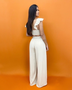 Calça Pantalona - Nude - comprar online
