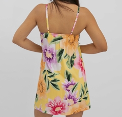 Vestido Pauline - Floral Exclusivo Amarelo - loja online