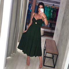 Vestido Jéssica Midi - Verde Militar