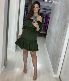 Vestido Jordana - Verde Militar