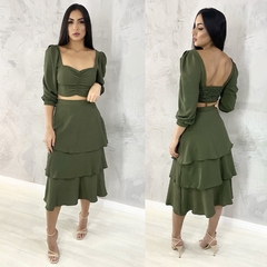 Cropped Olga - Verde Militar na internet