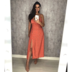 Vestido Kelly - Poá Fundo Pêssego