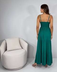 Vestido Helô - Verde Amazônia - Closet RC Atacado