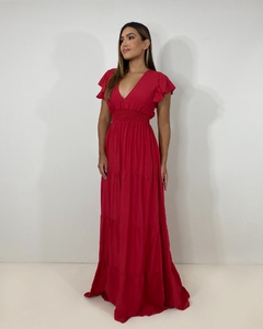 Vestido Laís Longo - Vermelho - Closet RC Atacado
