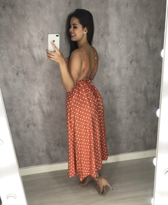 Vestido Kelly - Poá Fundo Pêssego - comprar online