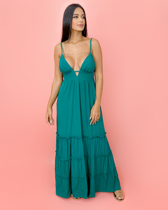 Vestido Raquel - Verde Amazônia
