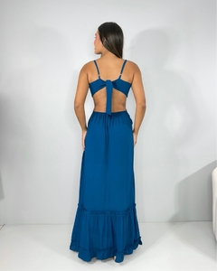 Vestido Launa - Azul Petróleo na internet