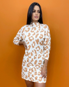 Vestido Fabíola - Animal Print Claro