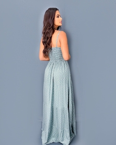 Vestido Camila - Poá Verde Claro - comprar online