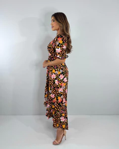 Vestido Berenice - Primavera Fundo Preto na internet