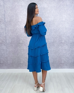 Vestido Angélica - Azul Petróleo na internet