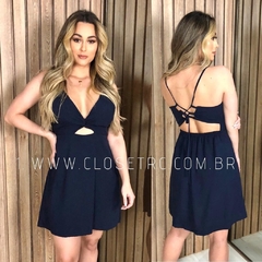 Vestido Carolina - Azul Marinho