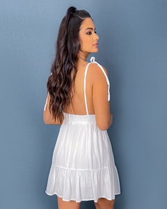 Vestido Valentina - Branco - Closet RC Atacado