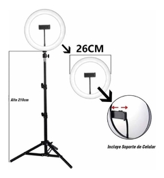 Aro De Luz Ring Fill Light Led Ø26cm + Pie De Iluminacion 2m - comprar online