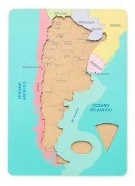 MAPA DE ARGENTINA ENCASTRE MADERA en internet