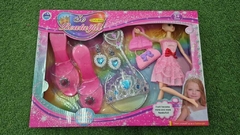 SET MUÑECA CON TAQUITOS, CORONA Y ACCESORIOS - Mayorista La Rana