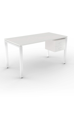 Escritorio Metal Blanco 140 con 2 Cajones - comprar online