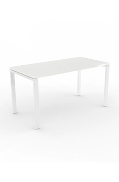 Escritorio Metal Blanco 140 Sin Cajones - comprar online