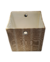 Caixa Luxo Organizadora em Cordão Algodão c Madeira 28x28x28