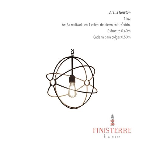 Araña Newton 1 luz - comprar online