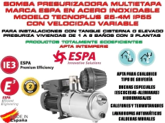 Envío con normalidad Bomba Presurizadora Espa Tecnoplus 25 4vf Velocidad Variable - comprar online
